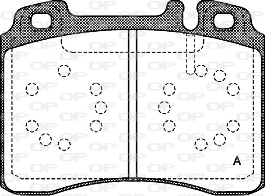 OPEN PARTS Bremžu uzliku kompl., Disku bremzes BPA0379.00